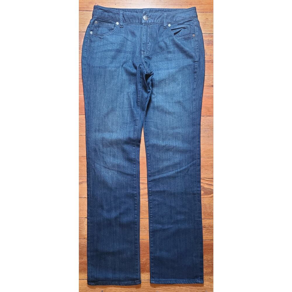 Gap Premium Curvy Straight Jeans Womens 10/30 L Dark Wash Blue Denim 32"×34"